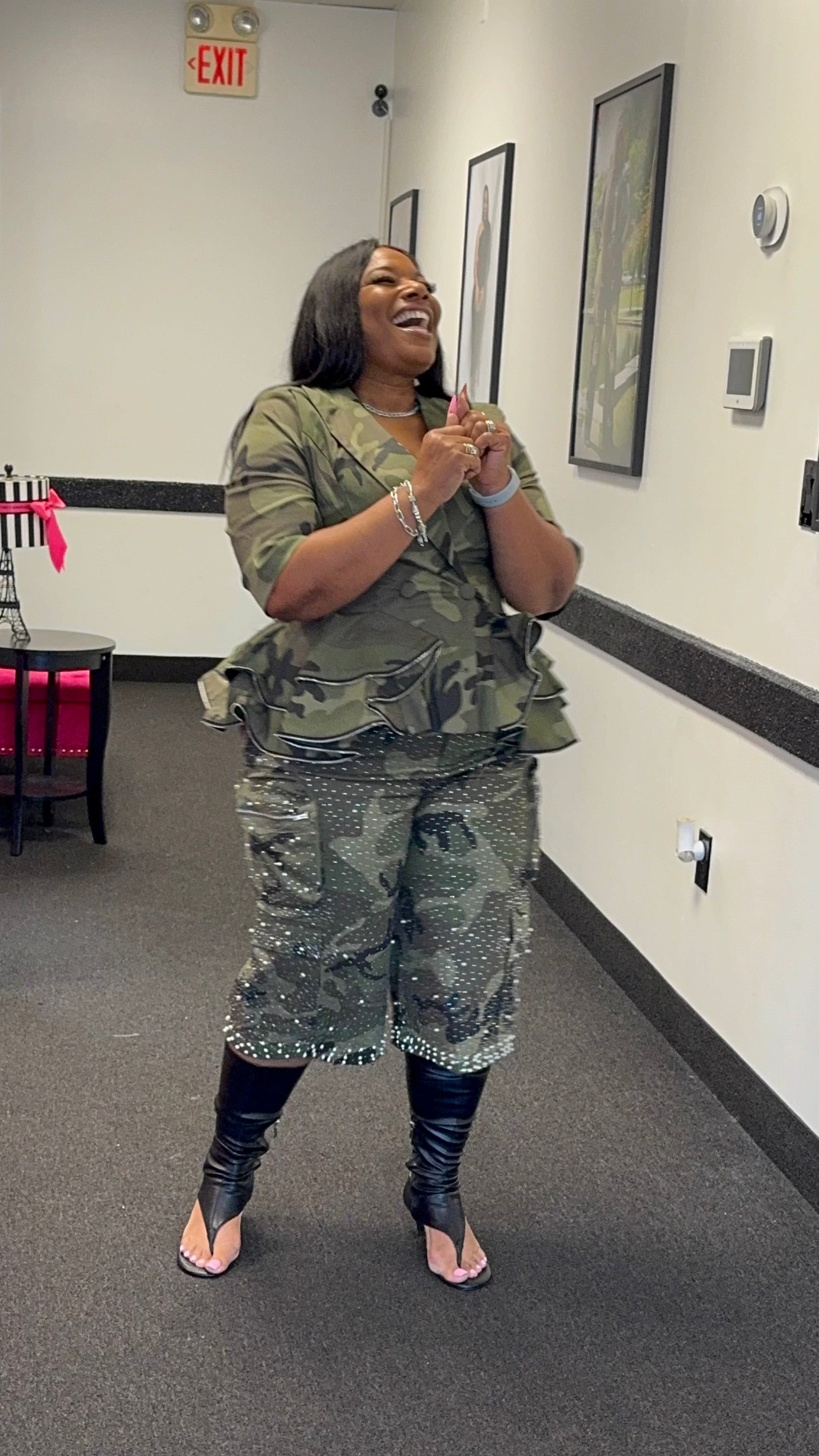 HER Camo Bling Shorts