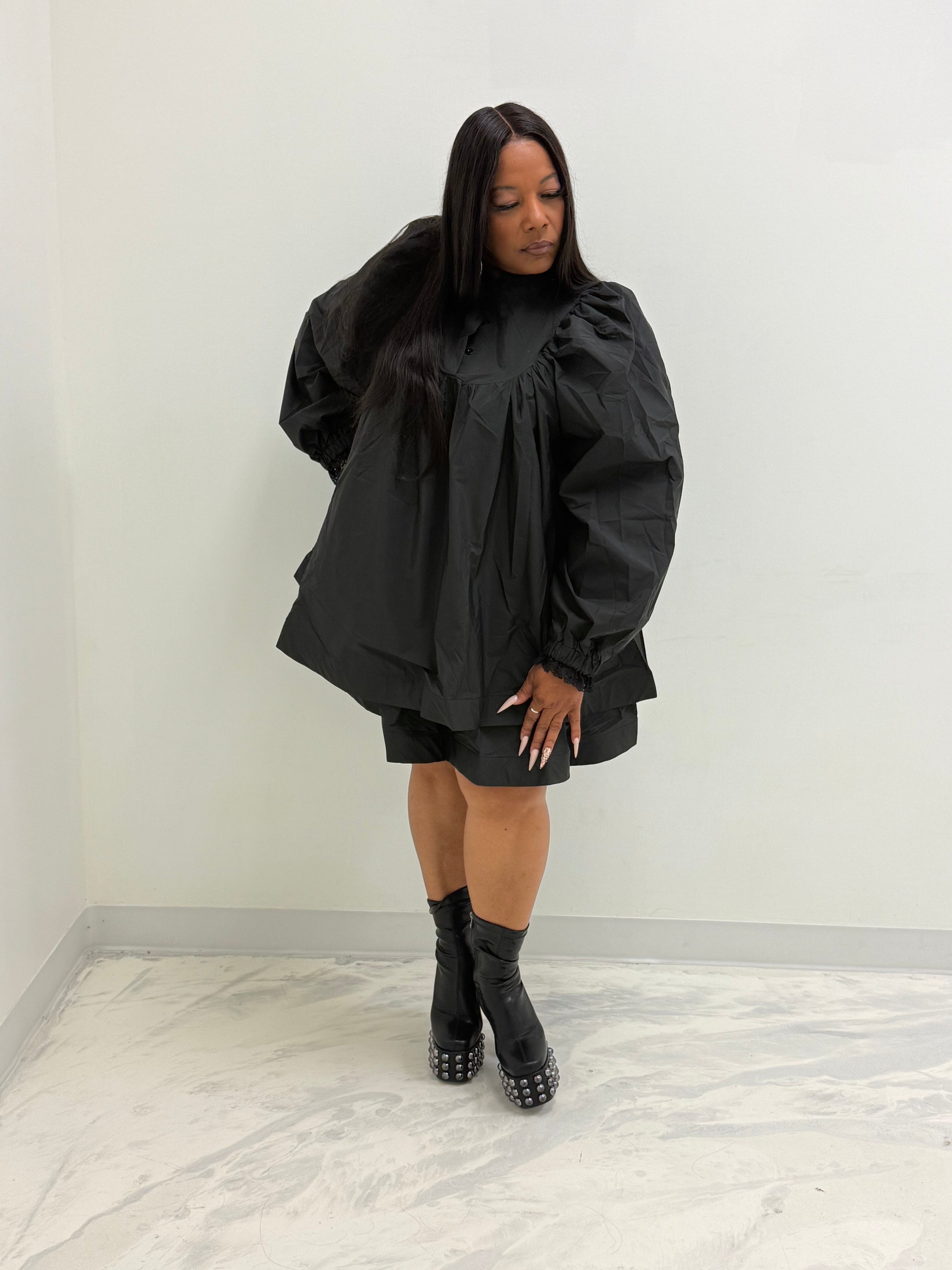 HER Black Baby Doll Dress/Top