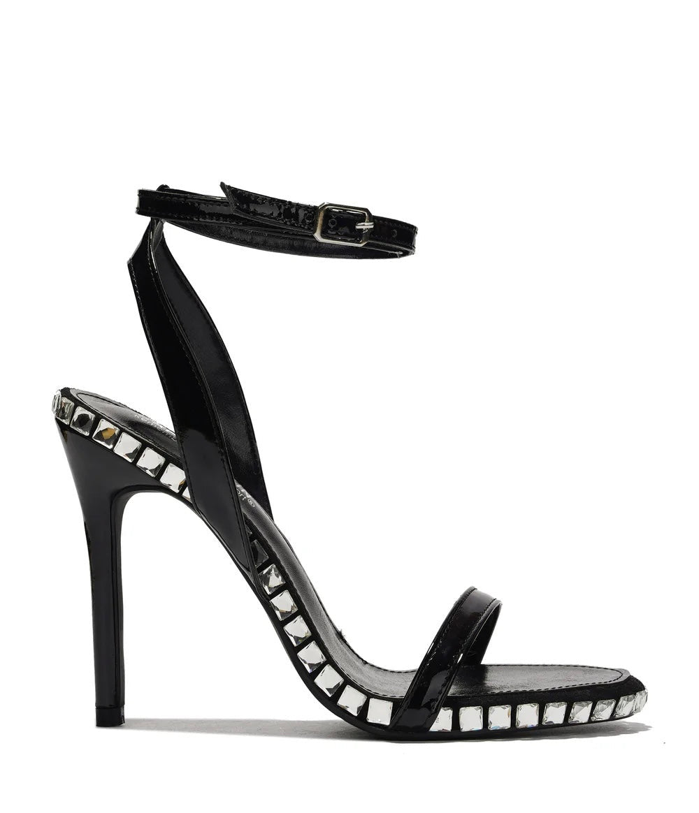 HER Black Stiletto Heel W/Rhinestones