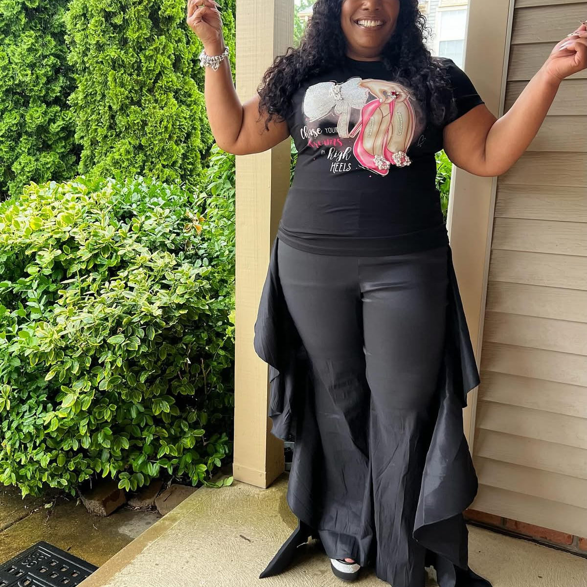 HER Black Ruffle Pants – HerHaus Boutique