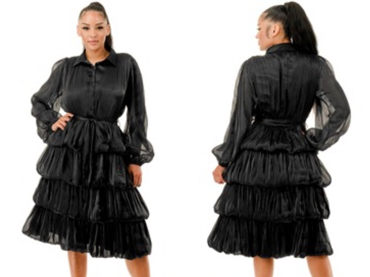 HER Black Layered Dress