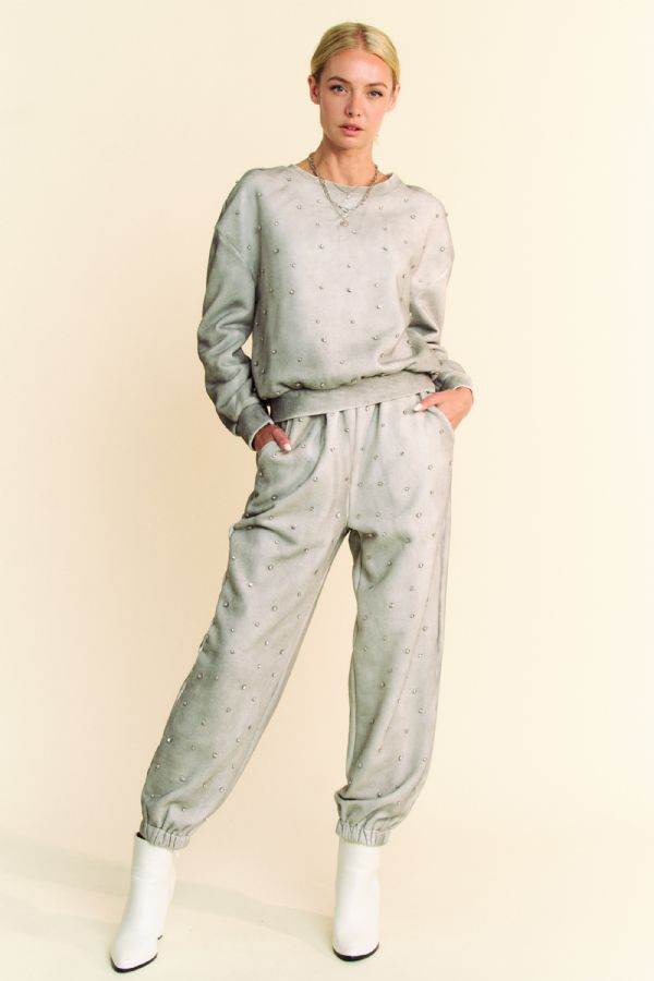 HER Grey and Bling Jogger Set