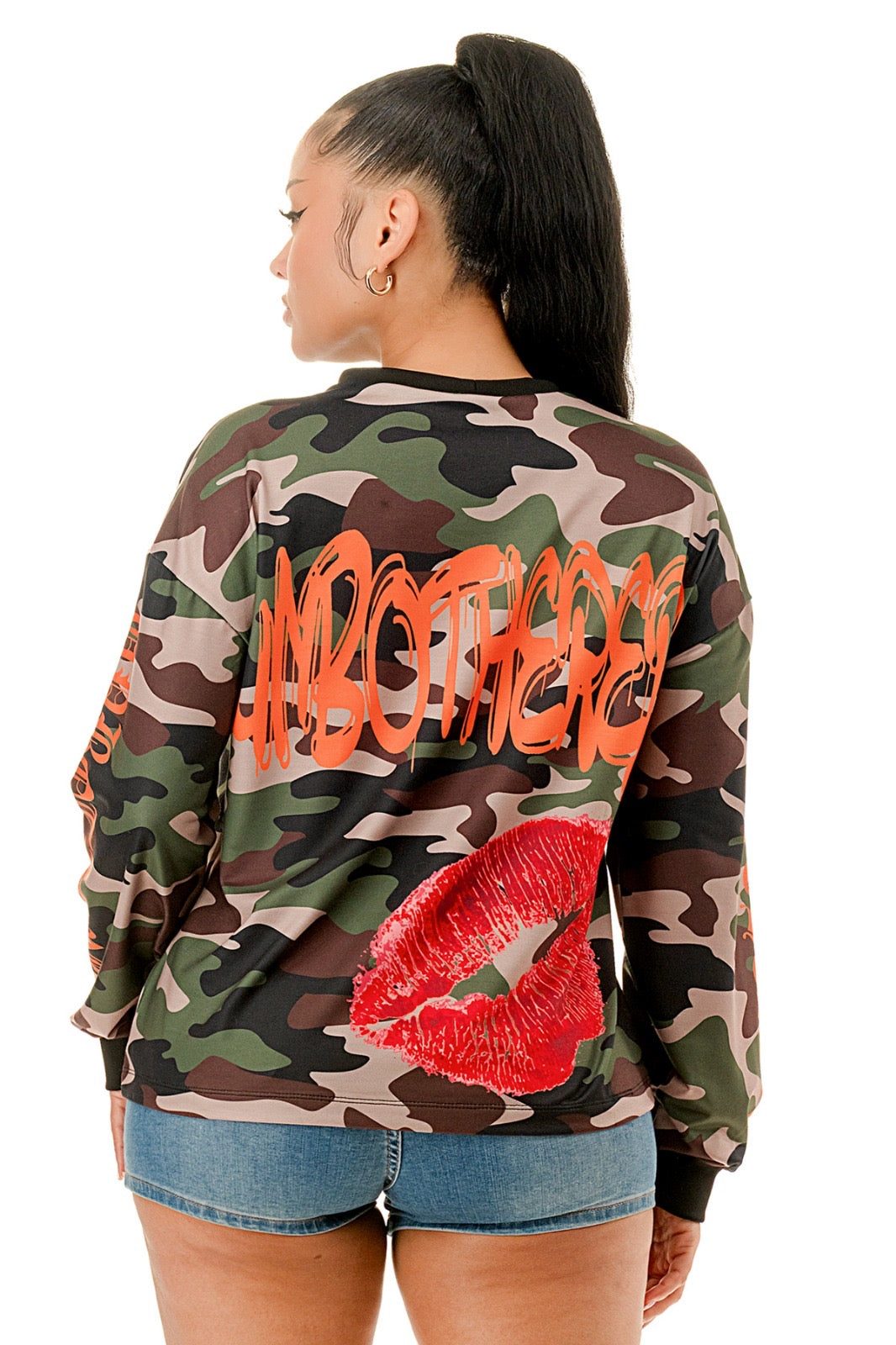 HER Camo Unbothered Top