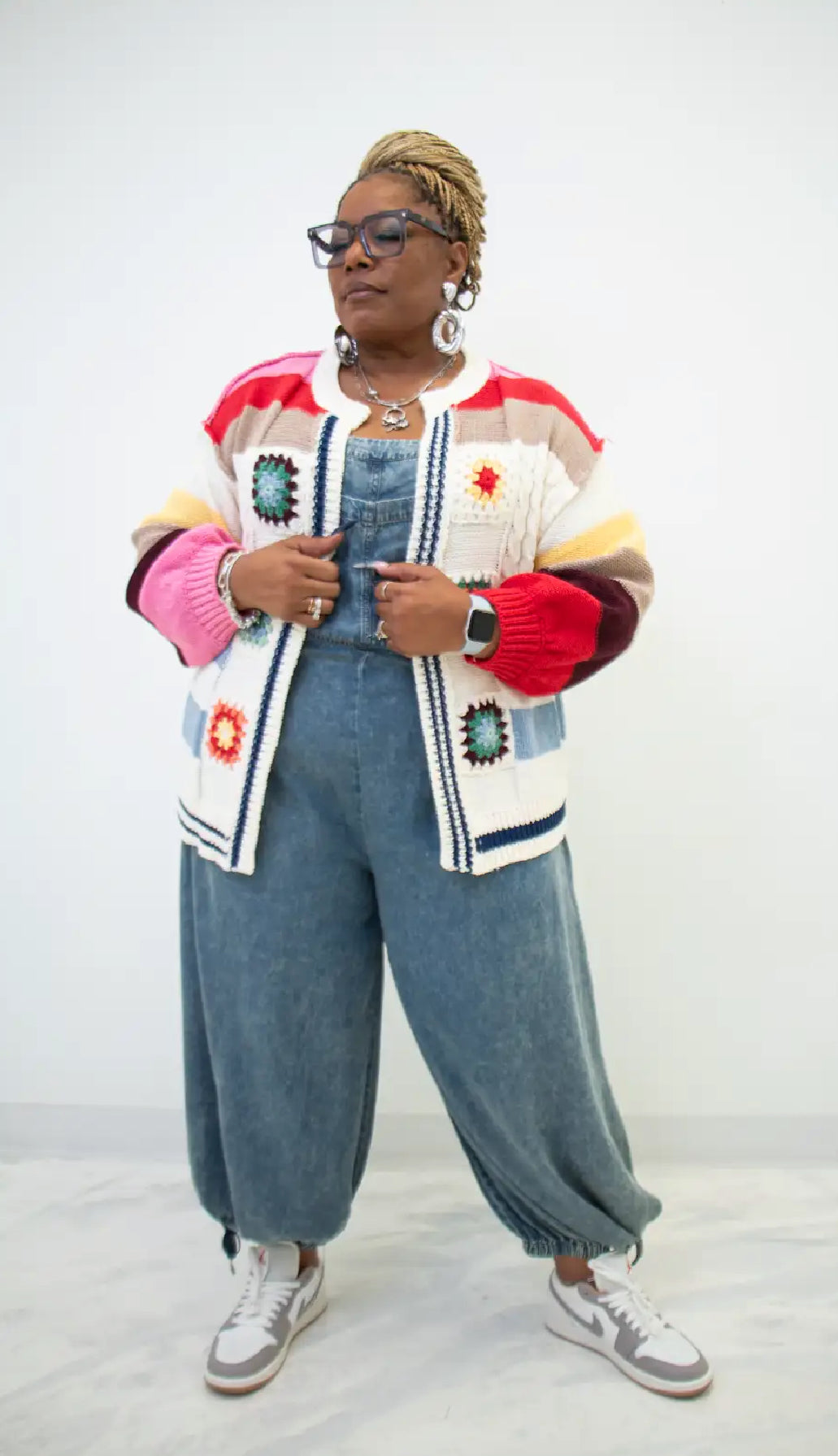 HER Oversized Denim Overalls