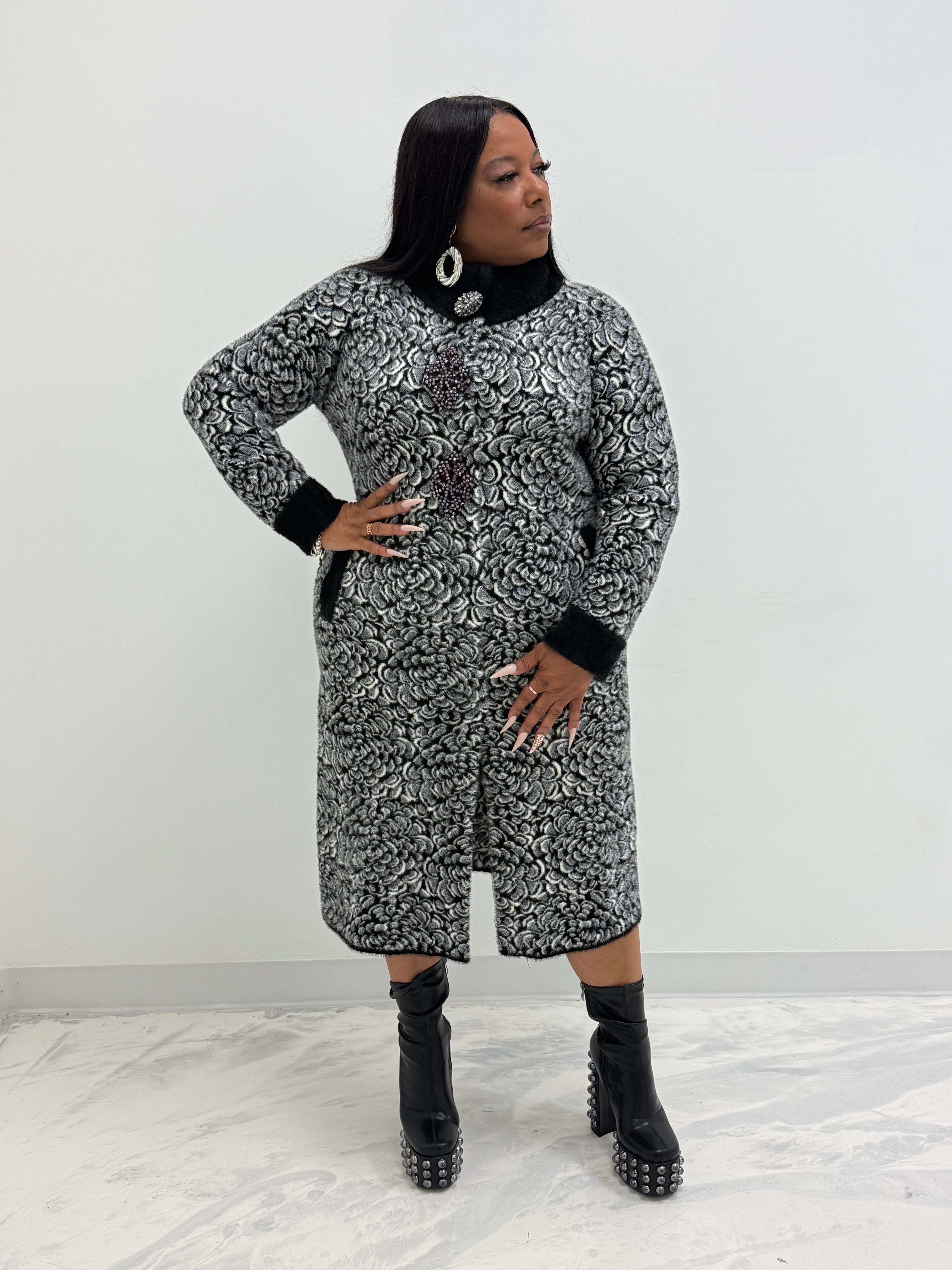 HER Oversized Black Vintage Coat