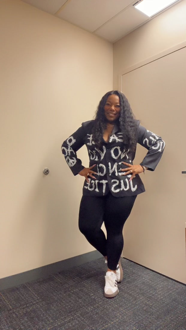 HER Black Peace, Love & Justice Blazer