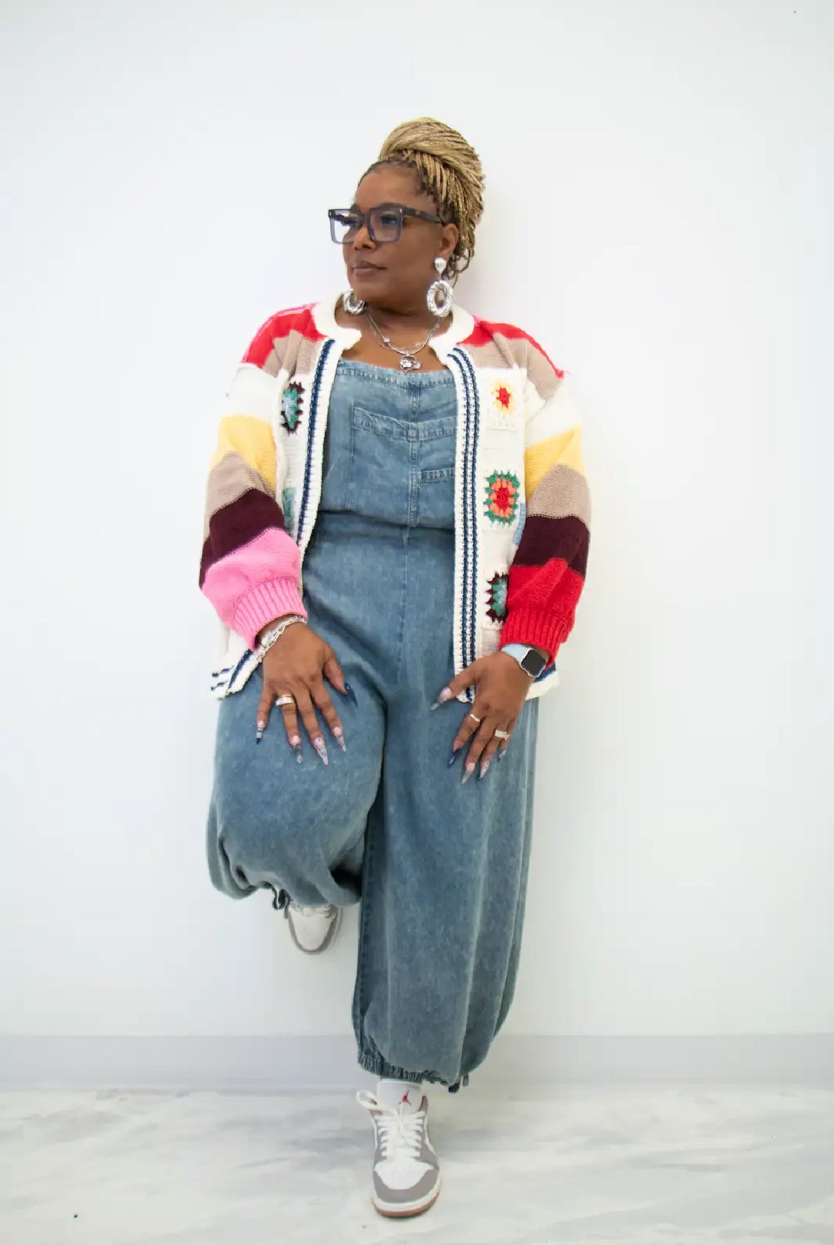 HER Oversized Denim Overalls