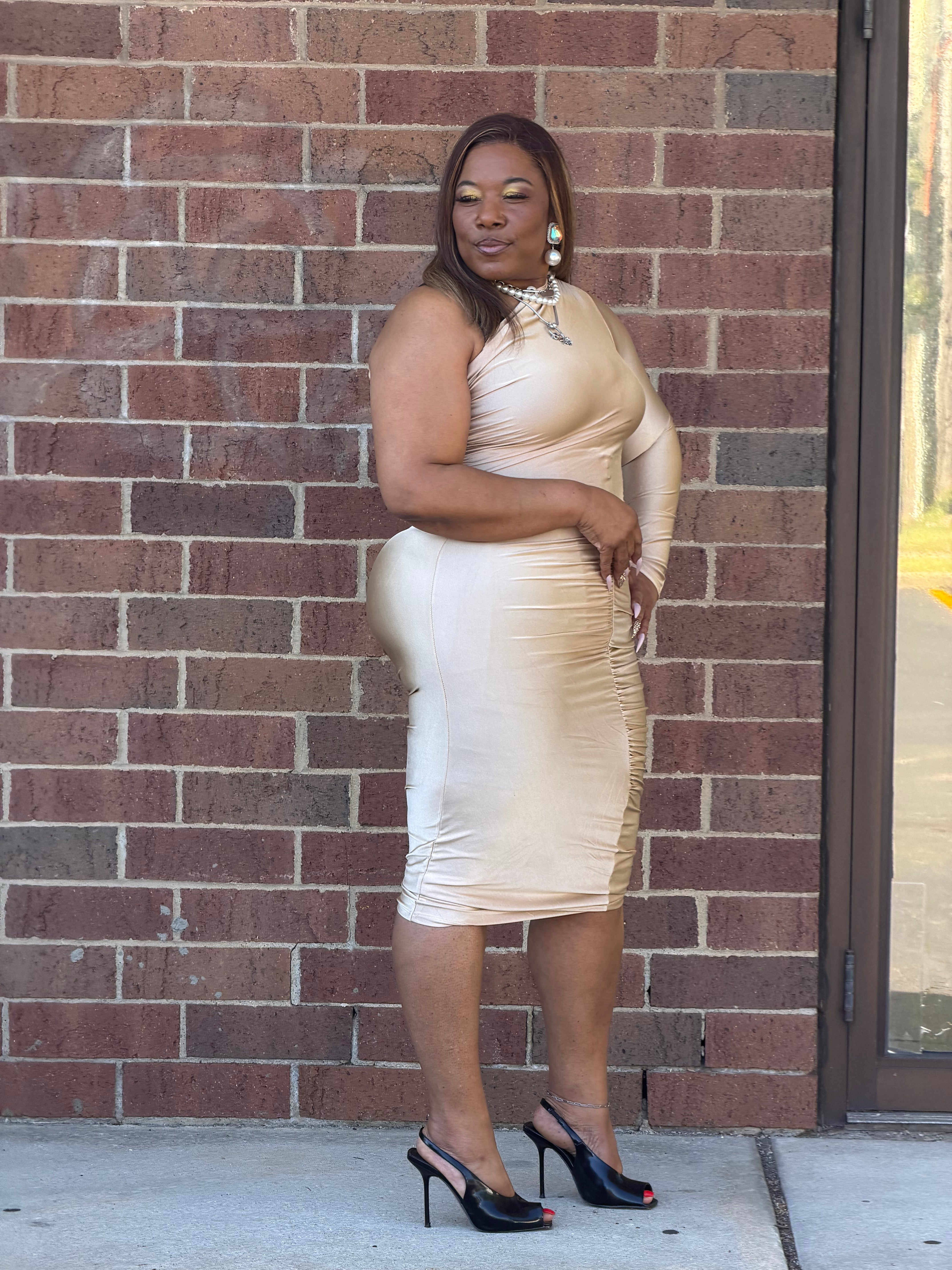 Her Tan Body Dress