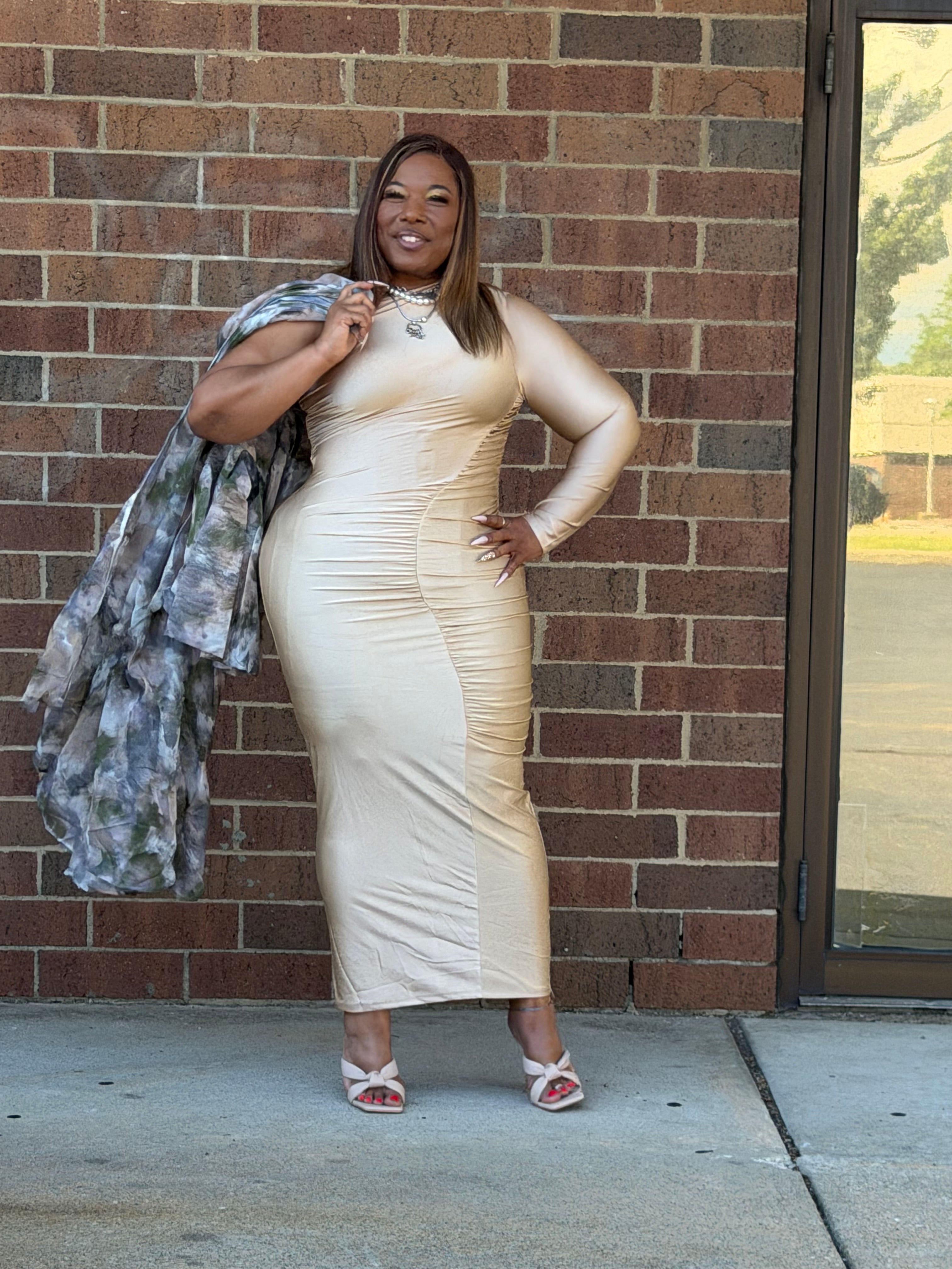 Her Tan Body Dress