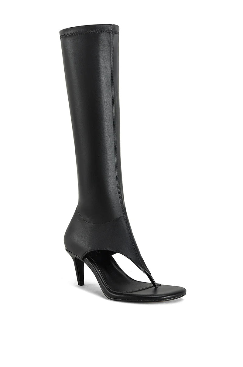 HER Black Kitten Heel Sandal