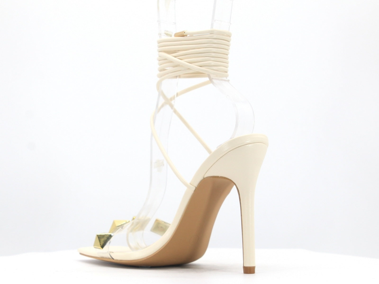 HER Off White Strappy Heels