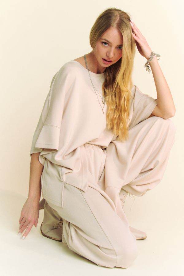 HER Beige Two Piece Set