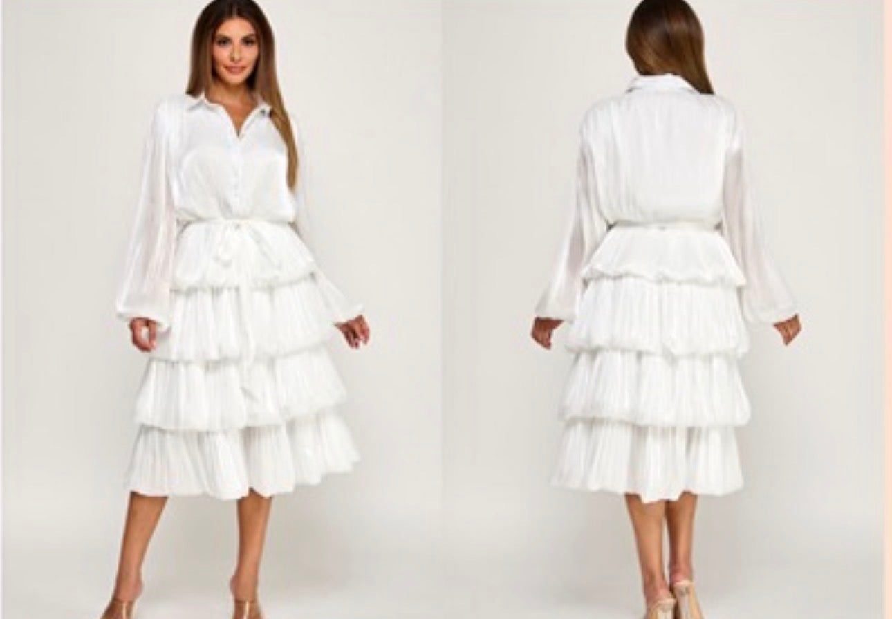 HER White Layered Dress