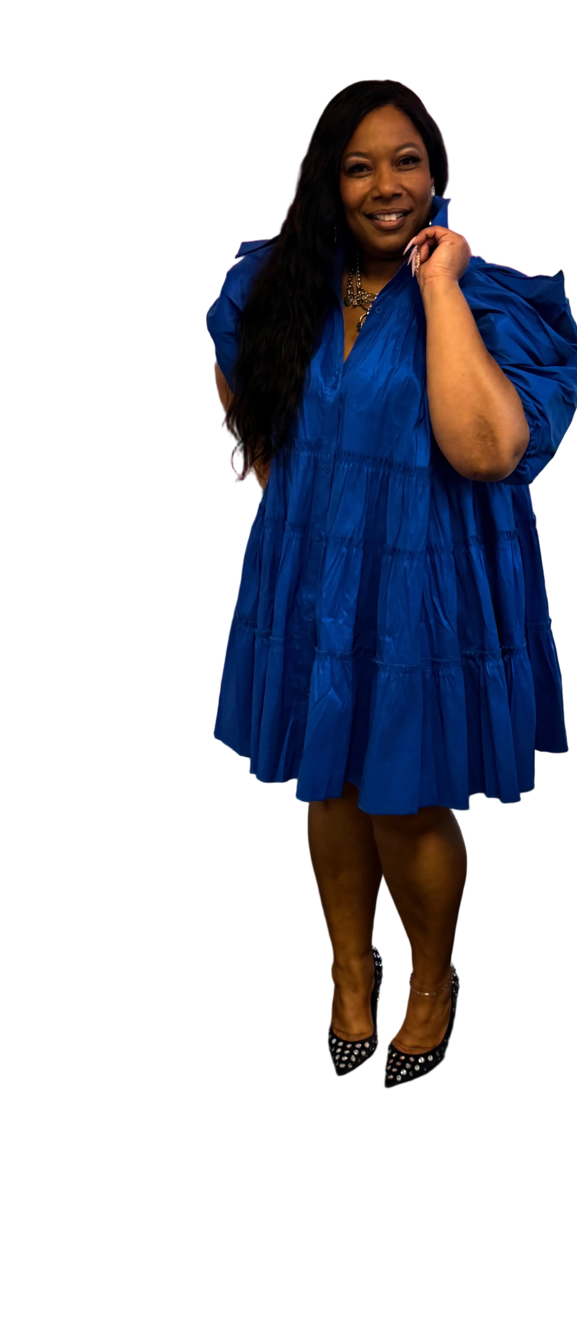 Her Royal Blue Swing Dress