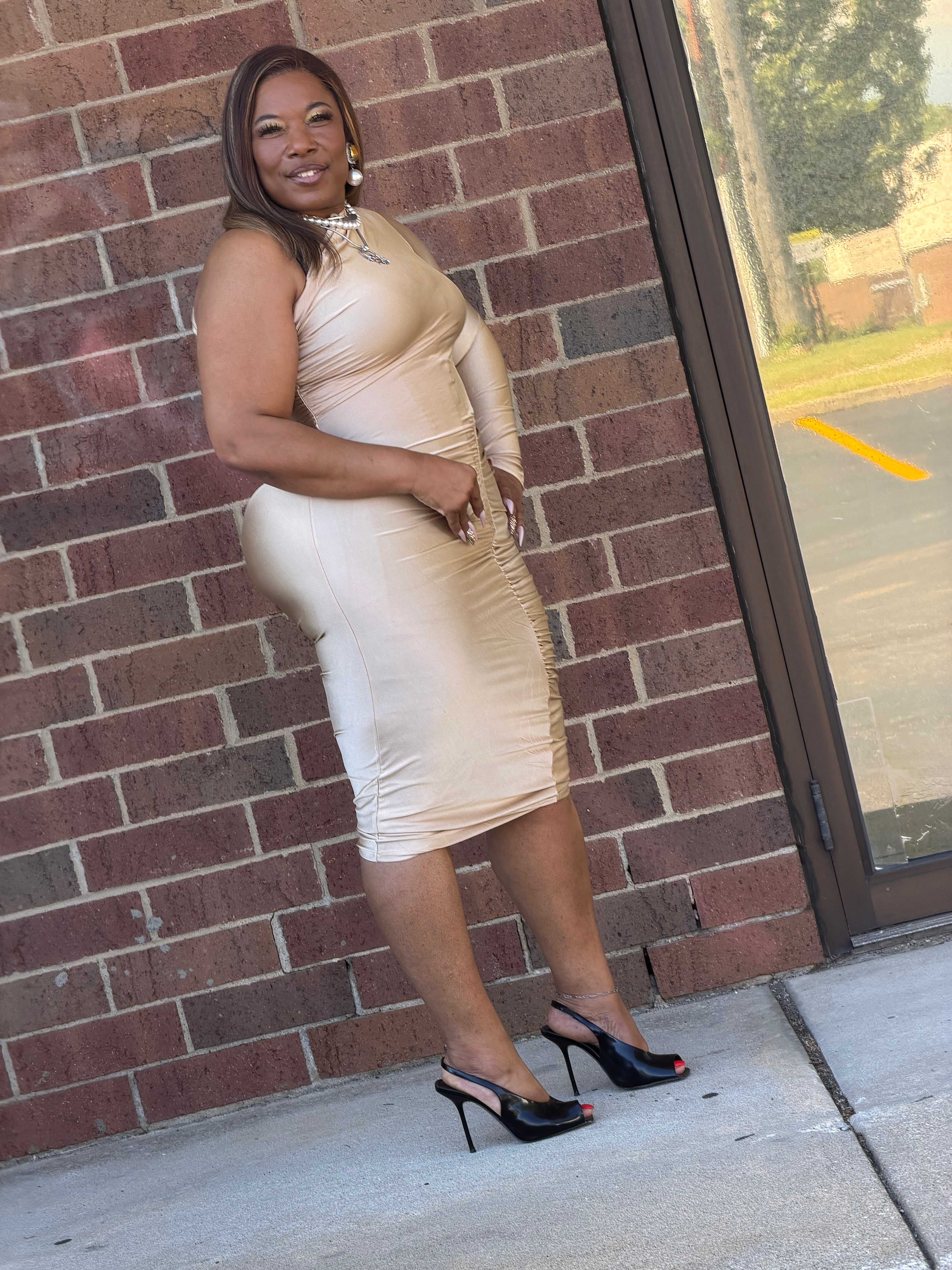 Her Tan Body Dress