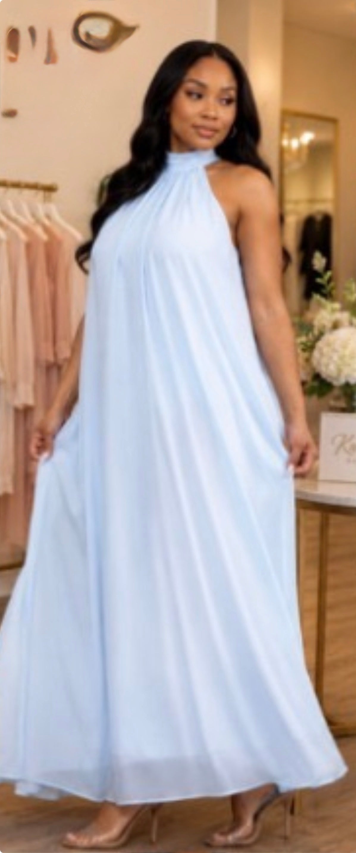 Her White Maxi Dress